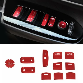 1 Комплект, комплект отделки крышки красного переключателя окна автомобиля без отверстия для кнопки обогрева, подходит для Honda CR-V 2017 2018 2019