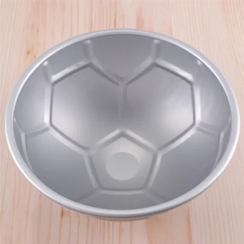 1 ШТ 3D Форма для футбольного торта в форме полукруглого шара, Форма для выпечки из алюминиевого сплава толщиной 8 дюймов, Форма для выпечки на День рождения