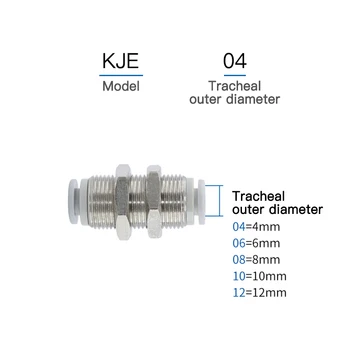 1 шт. пневматический компонент соединения трахеи SMC типа PM через пластинчатую перегородку от KJE04-03 до KQ2E06-00 /10-12-16-08-00