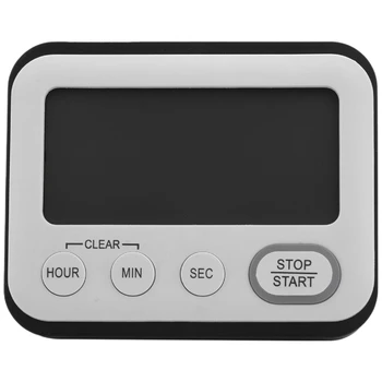 10-кратный цифровой кухонный таймер обратного отсчета: счетчик в классе для учителей, Большой ЖК-дисплей с громким магнитным зажимом, детские простые часы