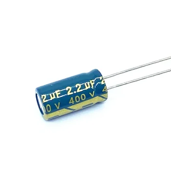 10 шт./лот 2,2 МКФ 400 В 2,2 МКФ алюминиевый электролитический конденсатор размером 6*12 20%