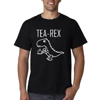 100% хлопок, крутая мужская футболка с принтом tea-rex, крутые милые футболки, мужская летняя футболка с коротким рукавом и круглым вырезом, топы
