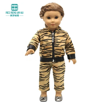 17-18-дюймовая кукольная одежда, Игрушки, Аксессуары для новорожденных американских кукол, леопардовая куртка, подарок для девочки