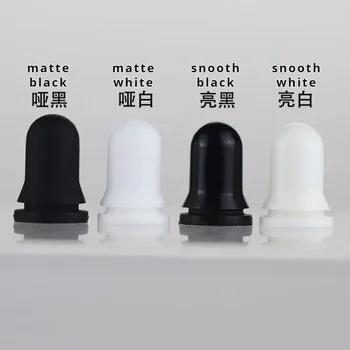 20 штук высококачественной 18 мм/20 мм резиновой насадки-капельницы для бутылки с эфирным маслом, блестящие/ Матовые черные/Белые Резиновые пипетки для сосков
