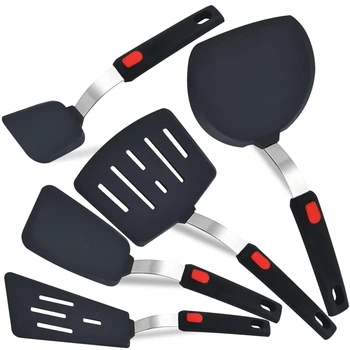 5 упаковок силиконовой лопаточки для посуды с антипригарным покрытием, набор термостойких кухонных принадлежностей для приготовления пищи