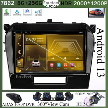 Android Auto Для Suzuki Vitara 4 2014-2018 Android 13 Автомобильный Стерео Радио Мультимедийный плеер GPS BT Carplay Головное устройство Без 2din DVD