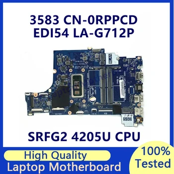 CN-0RPPCD 0RPPCD RPPCD Материнская Плата Для ноутбука DELL 3583 Материнская Плата С процессором SRFG2 4205U EDI54 LA-G712P 100% Протестирована, Работает хорошо
