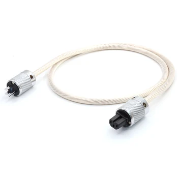 Hifi аудио углеродное волокно версия для ЕС / США разъем питания NightOwl 7N PHOCC чистая медь посеребренный кабель питания