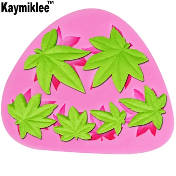 Kaymiklee M404 Силиконовая форма в форме красивых Кленовых листьев, Форма для помадки торта, Инструменты для выпечки, Форма для мыла, Инструмент для сахара 11.5*9.4*0.8 СМ