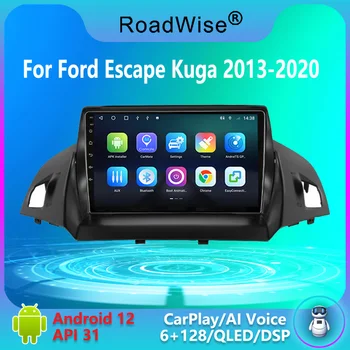 Автомагнитола Roadwise Android для Ford Escape Kuga 2 2013 - 2018 2019 2020 Мультимедиа Carplay 4G Wifi GPS DVD 2Din Автомагнитола Стерео