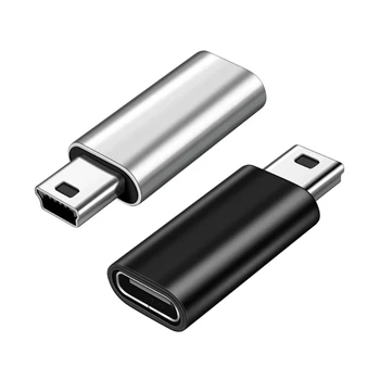 Адаптер Mini USB-USB C, конвертер Type C Женский-Mini USB Мужской, зарядка