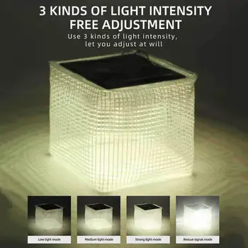 Белый Складной солнечный фонарь для кемпинга Компактное и универсальное решение для наружного освещения, Прочное Белое освещение