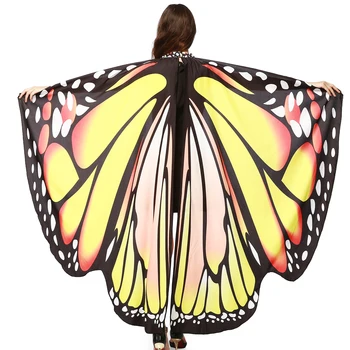 Волшебная женская накидка с бабочкой, шаль с бабочкой, волшебная женская накидка, подходящая для женской костюмированной вечеринки