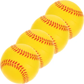 Губка 4 шт., детские бейсбольные мячи для соревнований, Тренировочные игрушки для софтбола, спортивные игрушки для игр