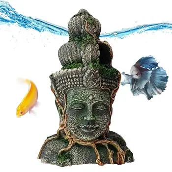 Декор Аквариума Будды Скульптура Будды Из Смолы Для Укрытия Аквариумных Рыб Пещера Для Украшения Большого Аквариума С Рыбами Сон Отдых Игра В Прятки
