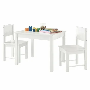 Детский стол со стулом для домашнего обучения, время перекуса, идеально подходящий для занятий декоративно-прикладным искусством, стол для девочек, детский стол и набор из 2 стульев для малышей