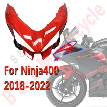 Для KAWASAKI Ninja400 Крышка передней Носовой фары Обтекатель подходит для NINJA 400 2018-2022 Комплект Обтекателей Головной крышки Красный Черный