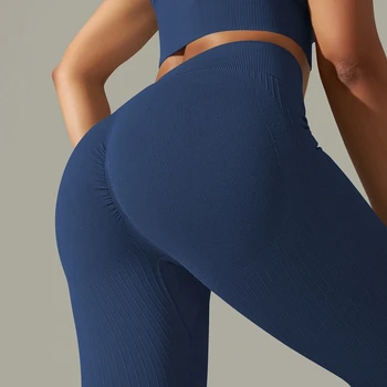 Женские спортивные штаны для йоги, Спортивная одежда для бега, эластичные колготки для фитнеса, леггинсы, бесшовные спортивные штаны, одежда