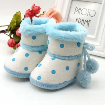 Зимние ботинки для новорожденных мальчиков и девочек, мокасины с мягкой подошвой для маленьких девочек, теплые ботинки, нескользящие пинетки