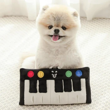 Игрушка для домашних собак в форме симпатичного пианино, скрывающая еду, Издающая звук BB, вызывающая Игрушки для щенка, Забавные Интерактивные игрушки для собак, собачьи вещи