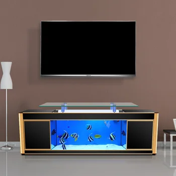 Изготовленный на заказ Стеклянный Прозрачный роскошный аквариум для дома размером с ТВ-шкаф 1,2 м 1,5 м 1 м 3 м