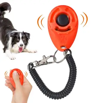 Кликер Для Дрессировки Собак Инструменты Для Дрессировки Собак Регулируемый Ремешок На Запястье Звуковая Цепочка Для Ключей Принадлежности Для Собак, Которые Помогут Вашей Собаке Преодолеть Беспокойство