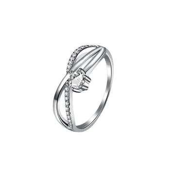Кольцо из стерлингового серебра S925 для женского меньшинства Серебряное ювелирное кольцо для лучшего друга и подруги на День Святого Валентина