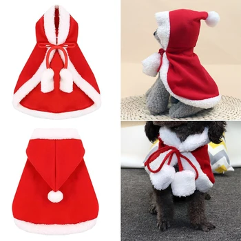 Красная Шапочка Плащ Пончо Домашняя Кошка Собака Рождественская Новогодняя одежда