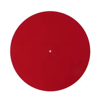 Красный фетровый проигрыватель, коврик для тарелок, Виниловая пластинка, фетровая пластинка для 12-дюймового граммофона
