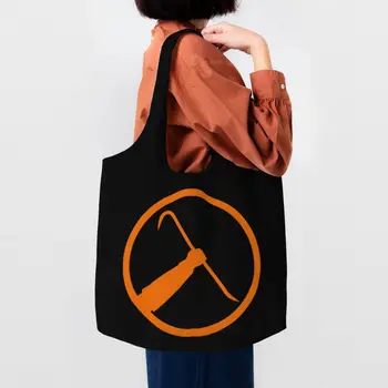 Круглые сумки для покупок с продуктами Half Life, женские модные комиксы, холщовая сумка для покупок, сумки большой емкости