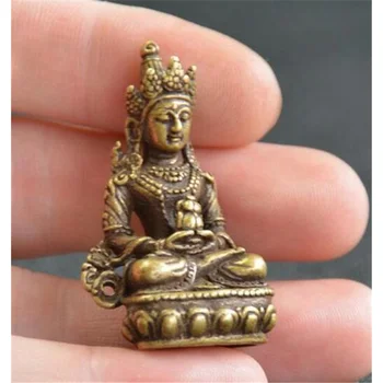 Медная Статуя Латунная Маленькая Статуя Будды Резная Статуя Ручной Работы
