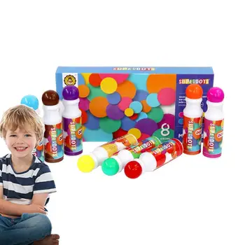 Набор художественных красок Dot Paint Marker для занятий с малышами, забавные и стираемые ручки-раскраски, маркеры сухого стирания для детей, мальчиков и девочек