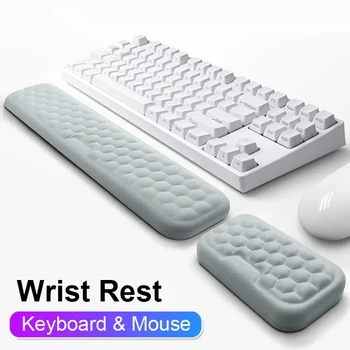 Новая накладка для защиты запястий мыши и клавиатуры с массажной текстурой для компьютерных игр, клавиатура ноутбука, Хлопковая подставка для мыши с памятью