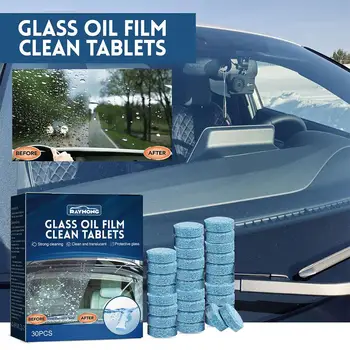 НОВЫЕ таблетки для очистки масляной пленки на стекле, средства для обезжиривания автомобилей, Чистящие таблетки для ухода за стеклянной пленкой Шипучий C