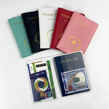 Новый держатель для карт с несколькими слотами для горячего тиснения, многофункциональный держатель для паспорта, Защитный чехол для паспорта, сумка для паспорта, кошелек