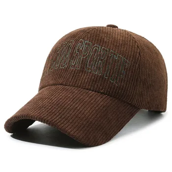 Пара модных вельветовых винтажных утиных кепок с вышитым алфавитом, бейсбольная кепка с солнцезащитным козырьком