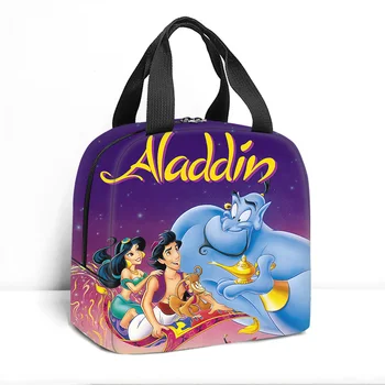 Переносной термосумка-холодильник Disney Aladdin, сумки для пикника, детские дорожные сумки для ланча, детские школьные изолированные сумки для ланча