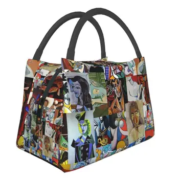Произведение искусства Пабло Пикассо Портативный Ланч-бокс Для женщин Многофункциональный Охладитель для живописи, сумка для ланча с тепловой изоляцией от пищевых продуктов, сумка через плечо