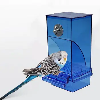 Симпатичный Пластиковый Автоматический Подвесной Кормушка Для Птиц С Хорошей Загрузочной Способностью Тонкой Работы Прозрачный Держатель Корма для Птиц для Двора
