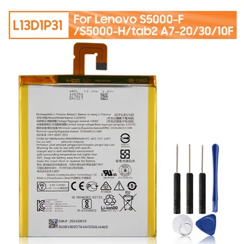 Сменный Аккумулятор для планшета L13D1P31 Для Lenovo S5000-F/S5000-H/tab2 A7-20/30/10F Перезаряжаемый Аккумулятор 3450 мАч