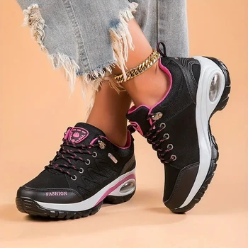 Спортивная обувь для женщин на платформе, повседневная обувь для ходьбы с завышенной талией для женщин, роскошная женская обувь на плоской подошве, новинка осени 2024