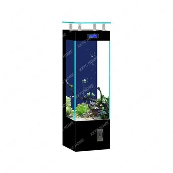 Супер Белый Стеклянный Аквариум Для рыб Малой и Средней Гостиной Домашний Аквариум С Вертикальной Сменой Воды аквариумный резервуар