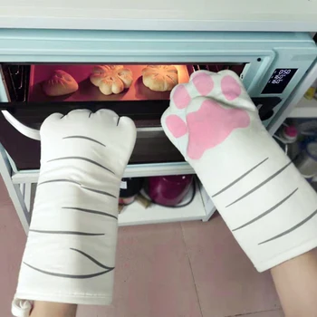 Термостойкая Кухонная Перчатка С Симпатичными, Легко Моющимися И Прочными Перчатками Для микроволновой печи И выпечки