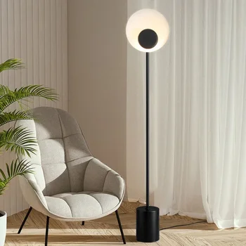 Торшер в скандинавском минимализме, Угловой диван в гостиной, Ощущение дизайна, Атмосфера, Свет, Роскошная настольная лампа в спальне