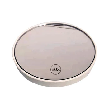 Увеличительное зеркало для макияжа с защитой от запотевания, туалетное зеркало на присоске, 20-кратное ручное увеличительное зеркало для макияжа с ручкой, белое