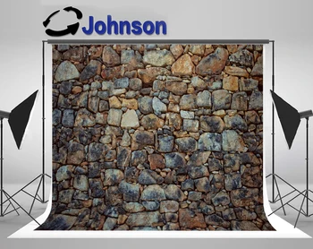 Фоны для фотосъемки JOHNSON Old Cobblestone Grey Stone Высококачественный фон для настенных фотографий с компьютерной печатью