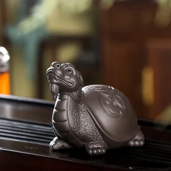 Чайные Украшения Керамический Бутик Персонализированного Чайного Сервиза Lucky Golden Dragon Turtle Tea Ceremony Zero Matching Tea Pet Mini Tea Set